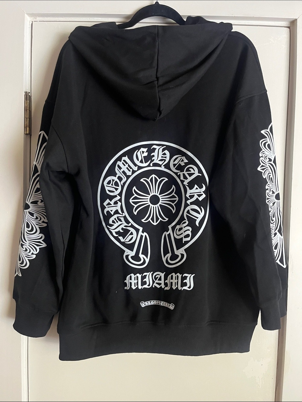 Chrome Hearts Horseshoe Zip Hoodie Miami Exclusive Black